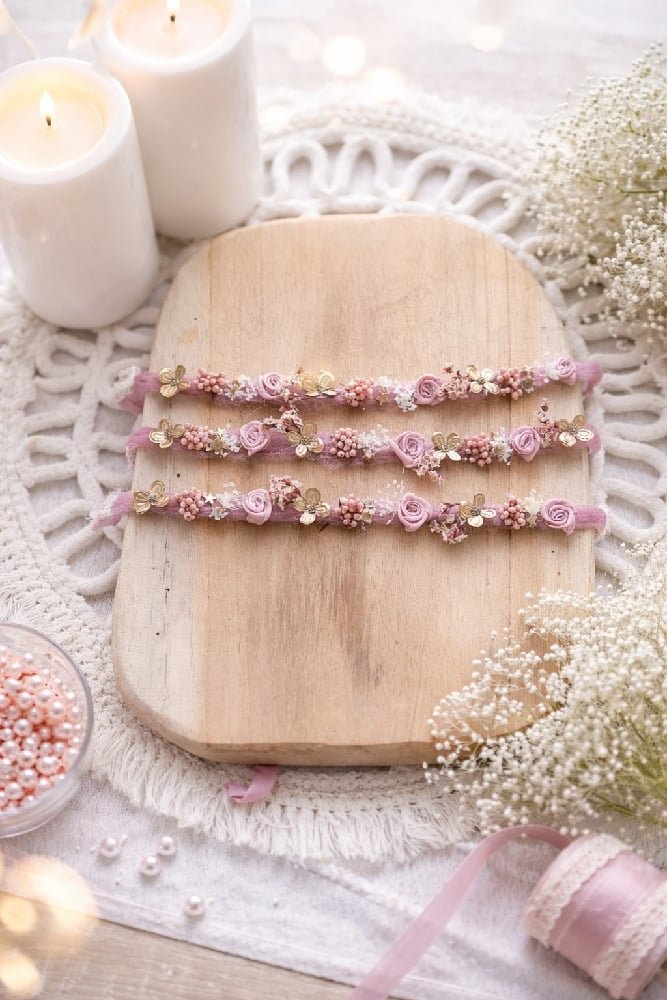 Halos fleuris pour nouveau-nés