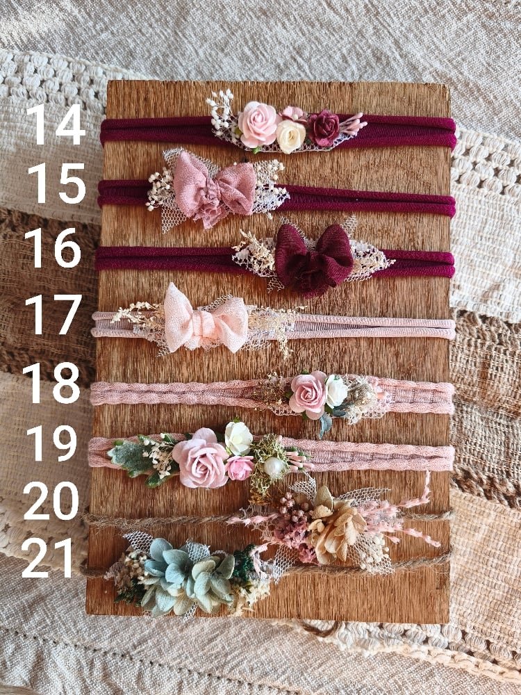 Headbands fleuris faits main