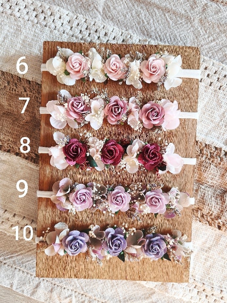 Mini halos fleuris artisanaux