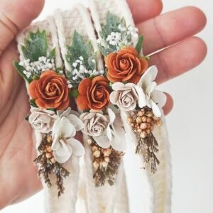 headband automnale fleuri pour séance photo newborn et bébé